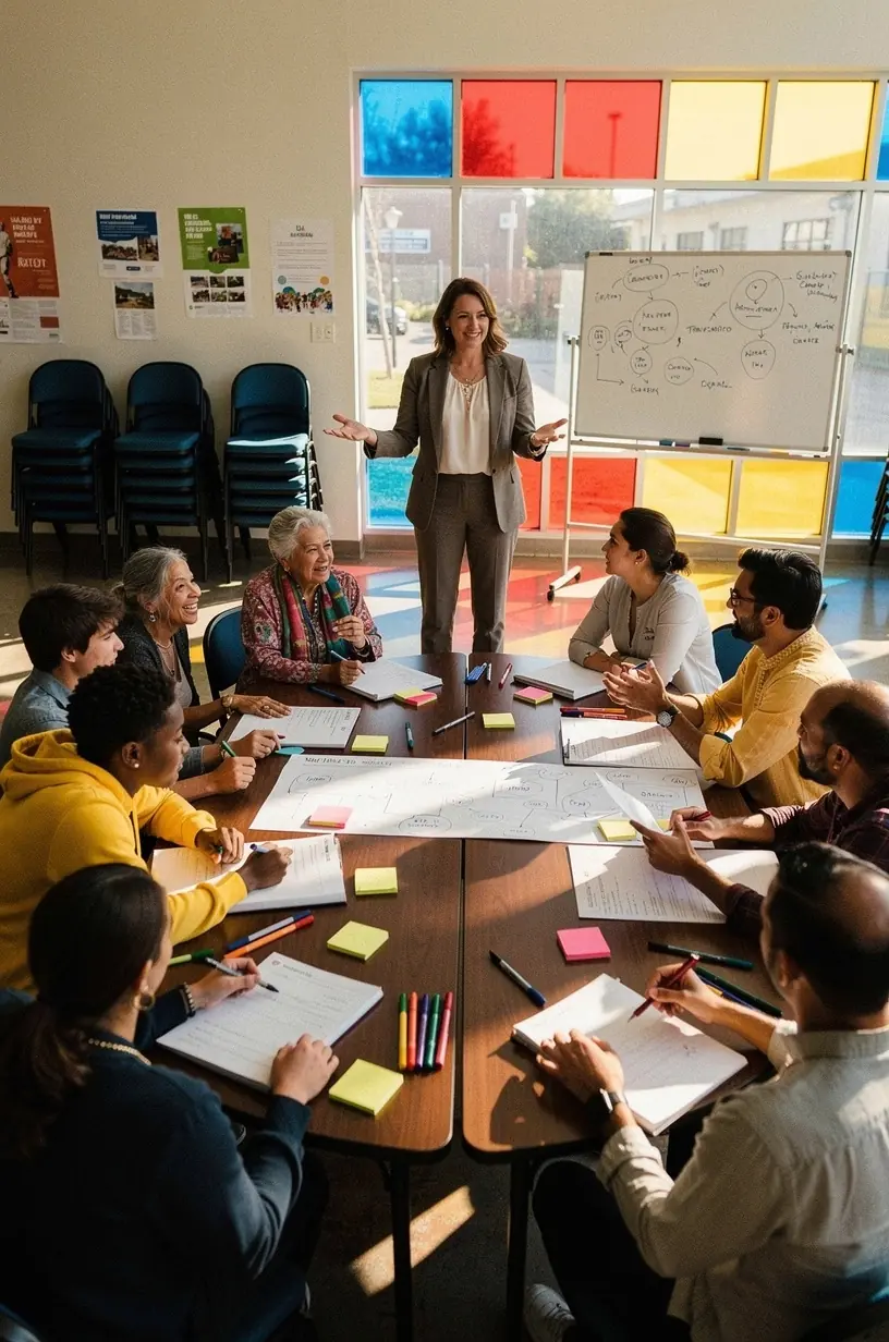 Interactive map highlighting key problem areas and proposed solutions within a Canadian city.